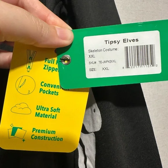 *FLAW* NWT Tipsy Elves Skeleton Costume - Picture 7 of 12